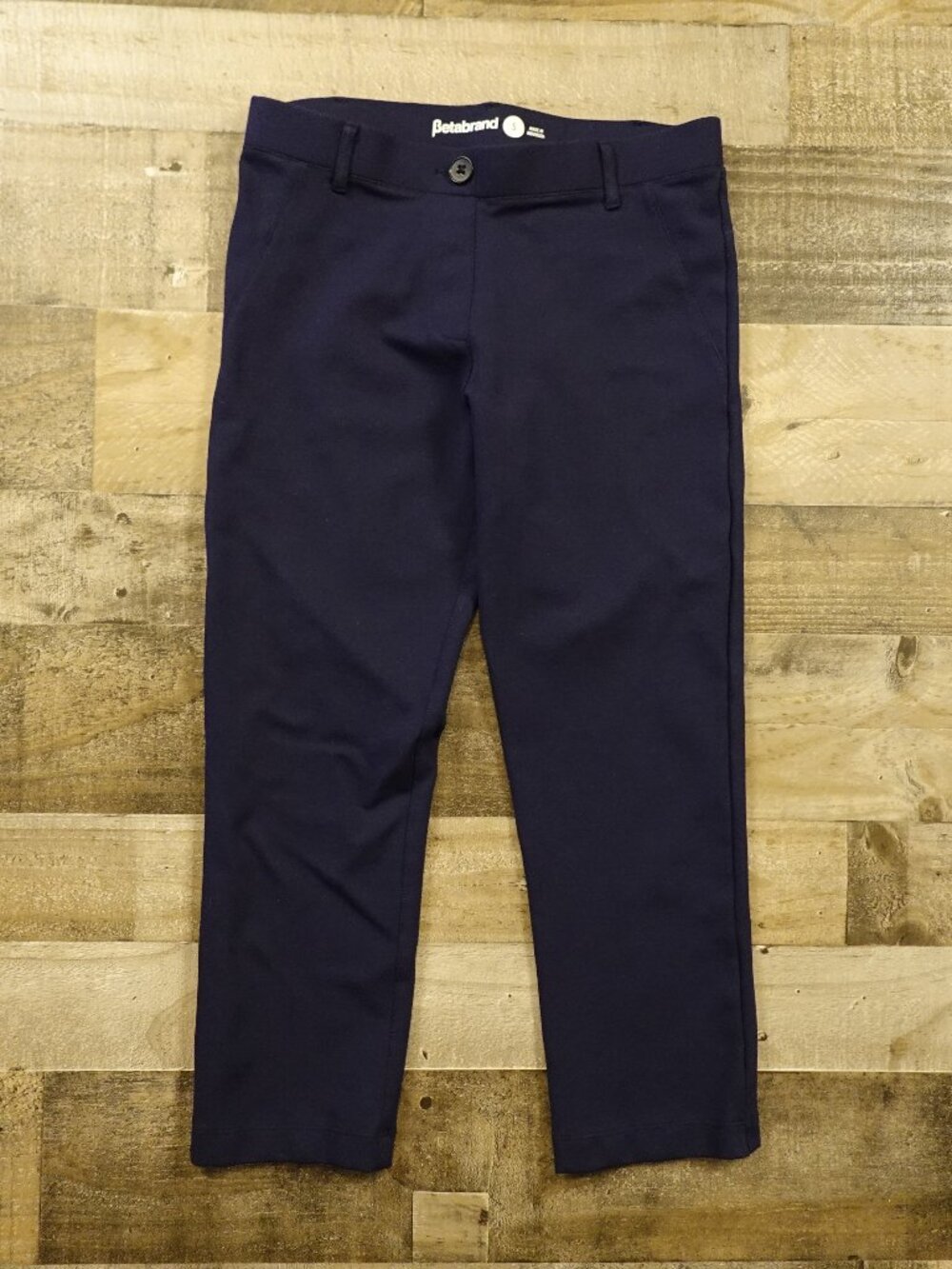 Betabrand Dress Pant Yoga Pants Women’s Small‎ Navy Cropped Stretch